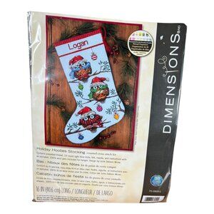 Dimensions Holiday Hooties‎ Christmas Stocking Kit
